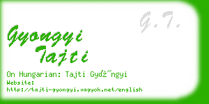 gyongyi tajti business card